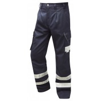 Leo Workwear Ilfracombe Navy Work Trousers
